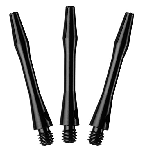 Tiges de fléchettes aluminium noir avec joint torique court 1.27cm