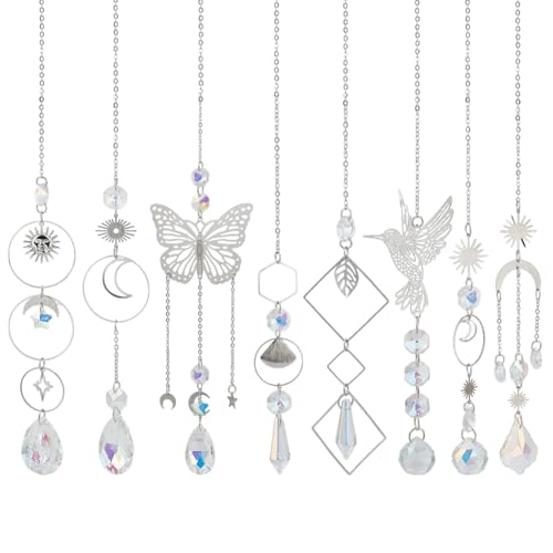 DELORIGIN Crystal Suncatchers Crafts Making Kit DIY Suncatchers Supplies for Adults Hanging Prism Rainbow Maker for Car Rear View Mirror Indoor Window Wedding Garden Gifts Decoration