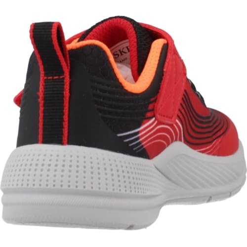 Skechers Kids Microspec Advance Sneaker, Red/Black, 10 Toddler - image 3