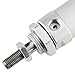 Baomain Pneumatic Air Cylinder MAL 16 X 25 Bore 0.63 inch(16 mm),Stroke 0.98 inch(25mm),Single Rod Double Acting Stainless Steel Mini Pneumaticm,Industrial Air Cylinder for Automation