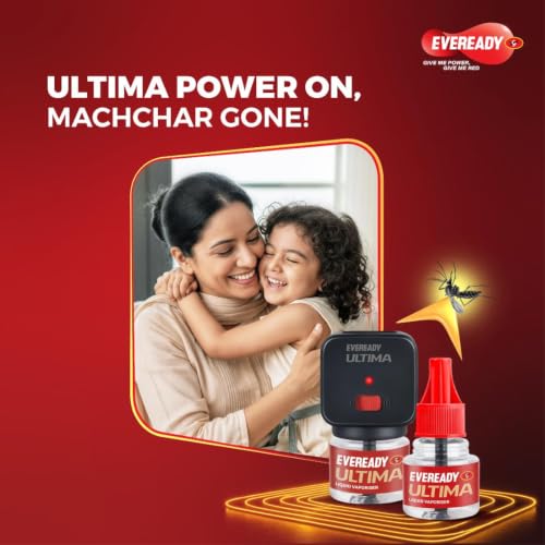 Image of Eveready Ultima Mosquito Repellent, Machine + 2 Refill Combi Pack, Dual Mode - Normal & High, Advanced Japanese Formula, 100% Protection from Dengue, Chikungunya & Malaria