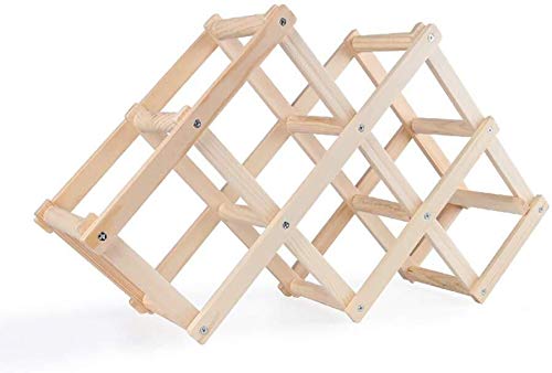 Soporte para botellas de vino plegable de madera 48x22x12.5cm miniatura 1