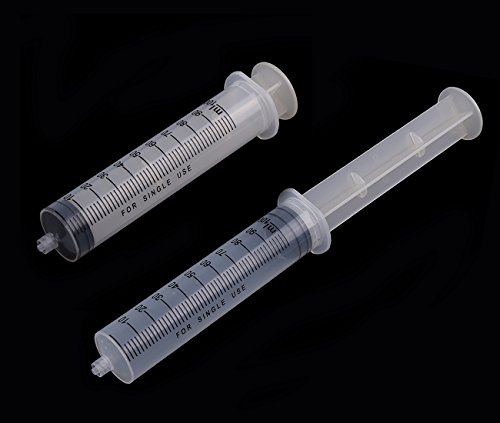 Buytra 2 Pack 100ML Plastic Syringe with Handy Tubing 80cm Long for Injecting, Drawing Oil, Fluid and Water