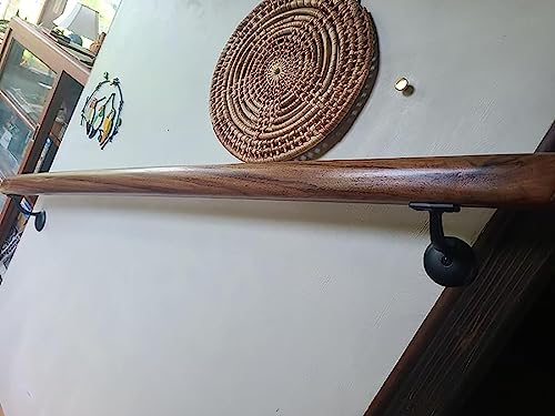 HOME MASTER HARDWARE Hand Rail Bracket, Heavy Duty Stair Support for Home or Office Stairways Handrail, Matte Black 6 Pack - Image 7