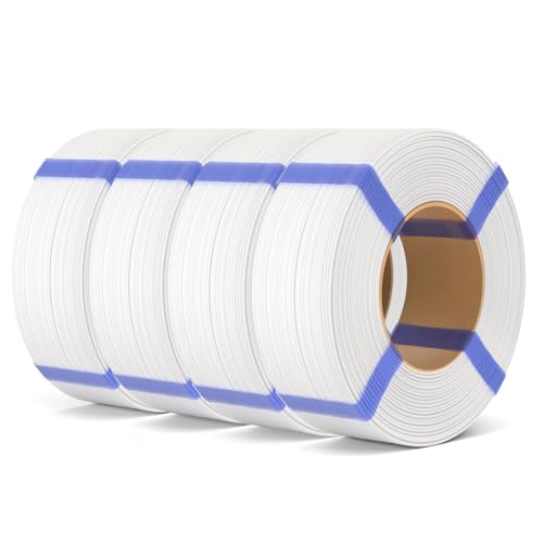 Image of ELEGOO Matte PLA Refill Filament Bundle 1.75mm White 4KG, 3D Printer Filament No Spool High Dimensional Accuracy,3D Printing PLA for Reusable Spool Refilling