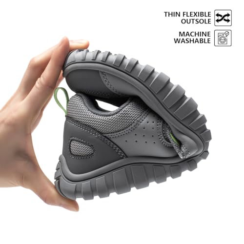 Image of HOBIBEAR Unisex Barefoot Shoes, Wide Toe Box, Lightweight Walking Sneakers | Roomy Toe Box,No Arch Support,Breathable Canvas,Flexible Non-Slip Sole,Machine Washable,Lace-Up,Walking,Daily Wear