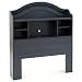 South Shore Furniture, Summer Breeze Collection, Bookcase Headboard 39", Blueberry