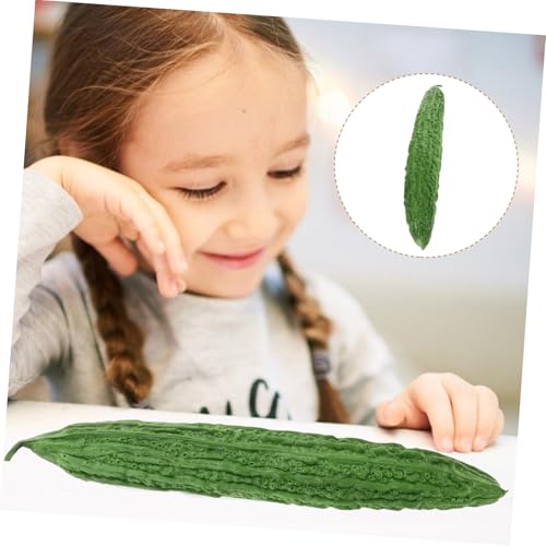 Abaodam リアルな製苦瓜模型 フェイク野菜モデル 野菜装飾用写真小道具 インテリアディスプレイ向け 夏の彩りを加える装飾品