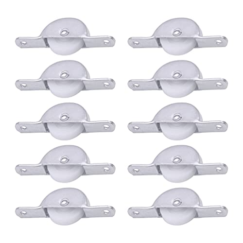 Angoily Sliding Door Track Wheels 10Pcs Plastic Closet Door Rollers Replacement for Wardrobe and Shower Doors Smooth Operation and Stable Sliding - Image 2