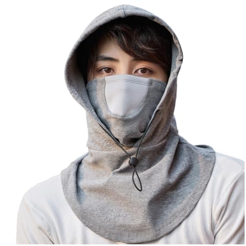 Hooded Face Mask with Neck Warmer for Cycling/Hunting/Skiing, Women Men Cold Weather Full Face Mask Thermal Hood Neck Cover