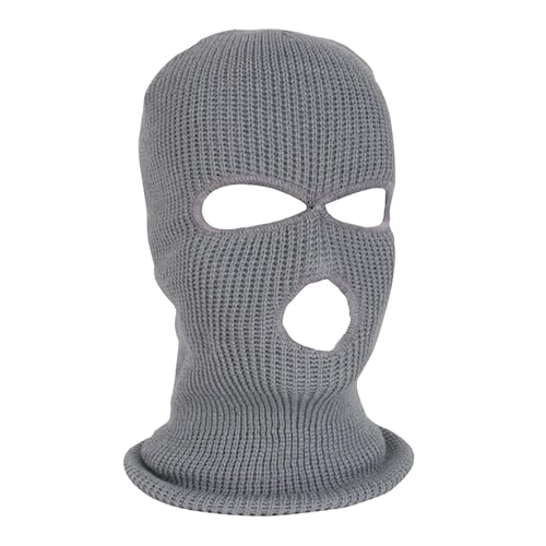 Samuliy Cubrebocas para clima frío, suave cubierta de cara completa, cubierta facial de punto de esquí de 3 agujeros, máscara de cara completa de invierno para hombres y mujeres, deportes al aire