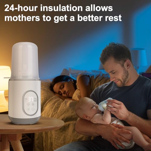 Vicloon Calentador de Biberones, Calienta Biberones Eléctrico 8 en 1 para Leche Materna o Fórmula, con Temperatura Constante las 24 H/Calentamiento rápido Desinfección/Calentamiento Temporizado - imagen 7