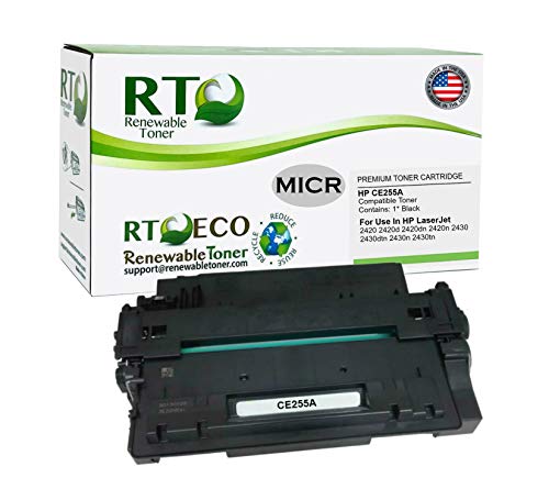 Renewable Toner USA Remanufactured Toner Cartridge Replacement for HP CE255A 55A Laser Printers M521 M525 P3010 P3015 P3016