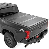 Rough Country Hard Tri-Fold Truck Bed Tonneau Cover for Toyota Tacoma (2024-2025) - Aluminum Flip-Up Folding Bed Cover, Fits 5' (60.3') Bed