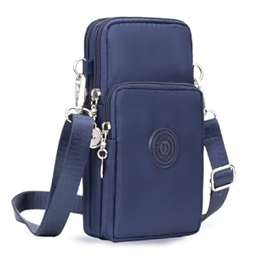 JANKS Bolsa tiracolo pequena para mulheres, mini bolsas para celular, bolsa de ombro, 010 Azul escuro