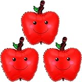 Fruit Balloons Back to School Themed Balloons Appl Foil Balloon Party for Back to School Decorations Birthday Party Decor Welcome to School Supplies Set-3 PCS