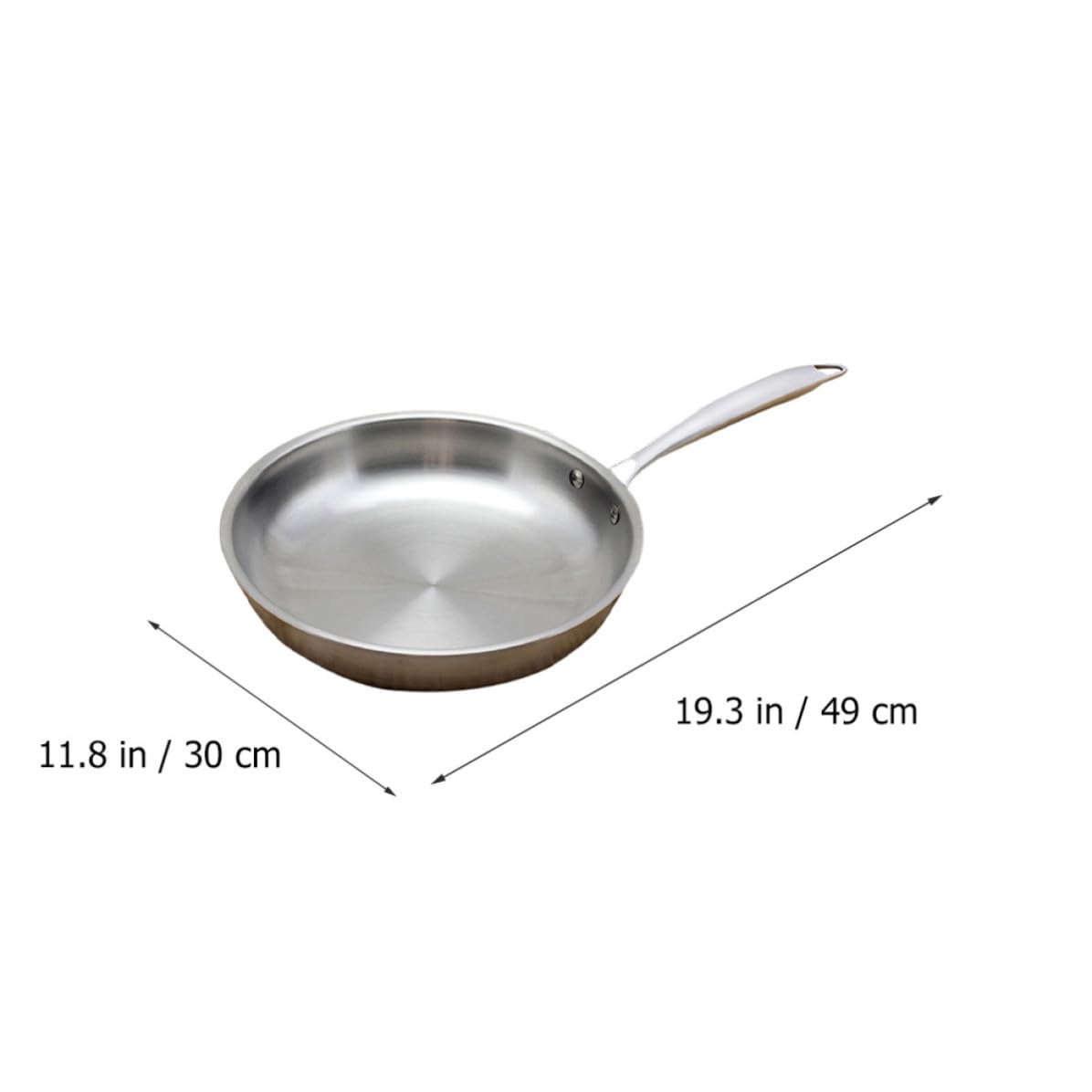 Padella Antiaderente in Acciaio Inossidabile 304 Fondo Spesso per Cottura Veloce per Cucina e Preparazione Pancake