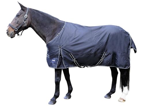 Couverture de cheval HKM Milwaukee 155 cm, l'excellence textile bleu roi pour l'équitation