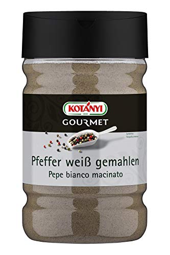 Kotanyi Pfeffer weiß gemahlen Gewürze für Großverbraucher und Gastronomie, 650 g