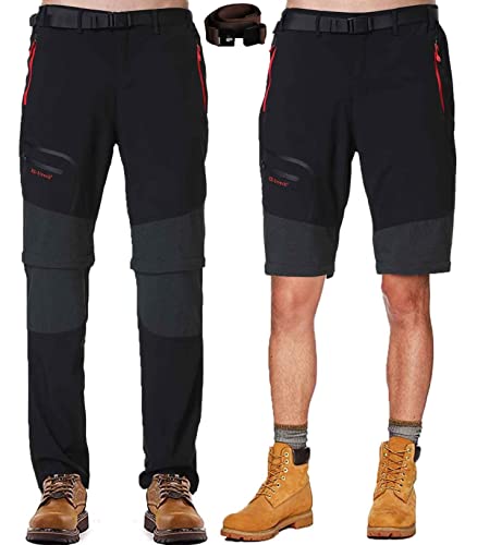 DAFENP Pantaloni Trekking Uomo Softshell Montagna Escursionismo