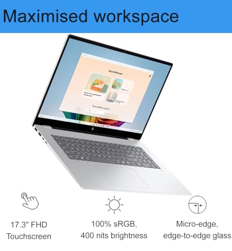 Image of HP OmniBook 7 AI Laptop (17.3 inch FHD Touchscreen, NVIDIA RTX 4050 6GB, Intel Core Ultra 7 258V, 32GB DDR5, 4TB SSD) Copilot+ PC, Next Gen Envy 17 for Business, Gaming & Design, IR Webcam, Win 11 Pro