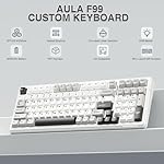 AULA F99 Wireless Mechanical Keyboard,Tri-Mode BT5.0/2.4GHz/USB-C Hot Swappable Custom Keyboard,Pre-lubed Linear Switches,Gasket Structure,RGB Backlit Gaming Keyboards for PC/Tablet/PS/Xbox - Image 2