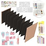 Yiohejy Álbum De Fotos Acordeón Plegable,Pequeño Libro De Memoria De Papel Plegable Y Extensible | Álbum De Scrapbook DIY Para Manualidades Con Fotos,para Graduación Día de San Valentín Cumpleaños