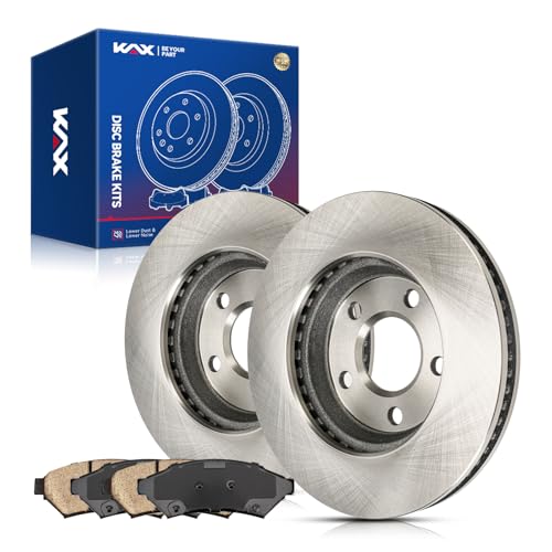 Image of KAX 11.71in Front Brake Kit Fits LaCrosse, Grand Prix, Uplander, Terraza | for Buick, Pontiac, Chevrolet, Saturn Models, OE Brake Rotors and Ceramic Brake Pads