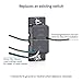 Leviton Countdown Timer Switch for bathroom fan and household lights, 2-5-10-15 min, No Neutral Required, Single Pole, 15A, 1/2 HP/9.8A Fan/Motor, DT115-1LW, White