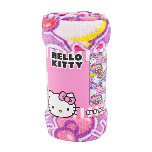 Northwest Hello Kitty Silk Throw Blanket 40 x 50- Cherry Summer