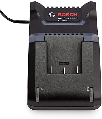 BOSCH Original AL3620CV Ladegerät (Version zum Laden: Bosch 36V-Li Batterien für Rotak Akku-Rasenmäher) mit Stanley KeyTape (Bild gezeigt)