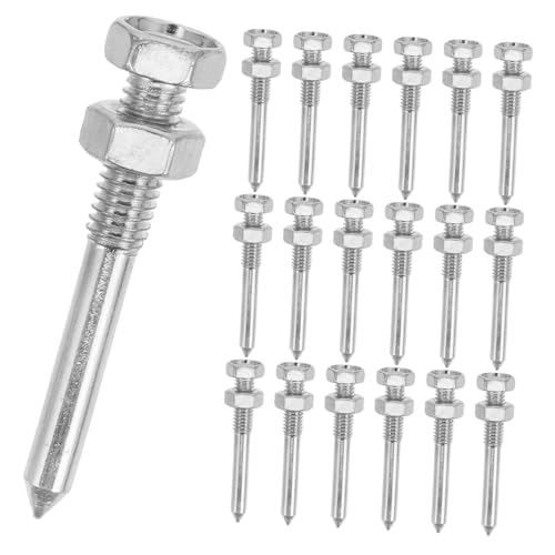 Hohopeti Durable Metal Aerator Shoes Spikes 20pcs for Lawn Shoes Easy to Install for Aerator