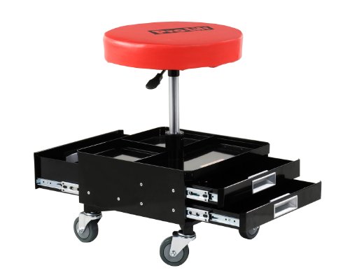 Pro-Lift C-3100 Grey Pneumatic Chair With Dual Tool Tray - 300 Lb. Capacity #TOP1