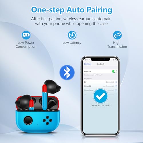 Awaiymi 2 Pack Of Kids Wireless Earbuds,Kids Earbuds Bluetooth 5.3 Touch Control Wireless Earbuds For Kids Adults With Charging Case thumb #3