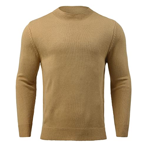 Men's Crewneck Sweater Casual Dress Pullover Sweater Lightweight Long Sleeve Raglan Knit Sweaters3