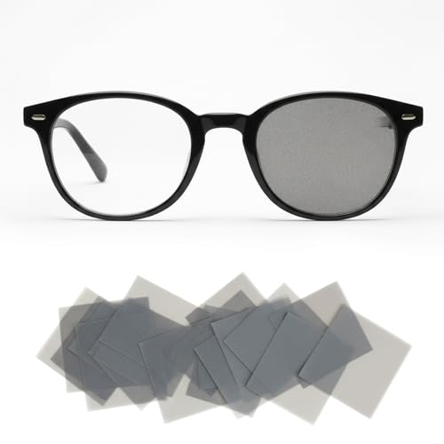 12 Pack Translucent Eye Patch for Glasses, Reusable Eye Patches Vision Correction Patch, for Post-Operative Recovery Care Following Eye Surgeries Such as Amblyopia & Strabismus Correction (Brown)