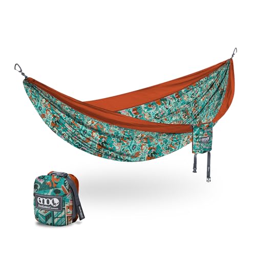 Image of ENO, Eagles Nest Outfitters DoubleNest Lightweight Camping Hammock, 1 to 2 Person, Special Edition Colors, ATC