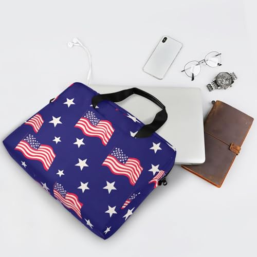 Funda para laptop ALAZA con diseño de bandera, bolsa cruzada, 13-15.6 pulg miniatura 7