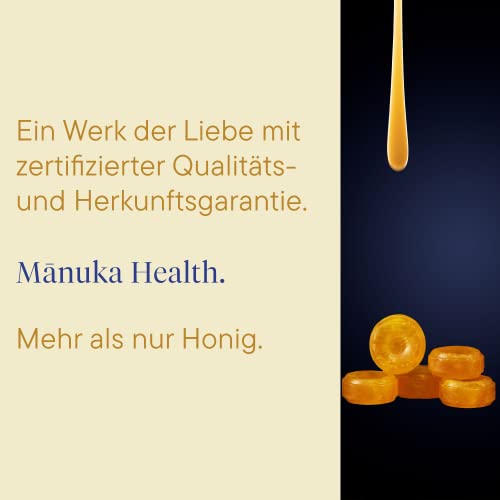 Manuka Health - MGO 400 + Lutschbonbons mit Propolis 250 g - 100% Pur aus Neuseeland mit zertifiziertem Methylglyoxal Gehalt und Vitamin C Bonbons