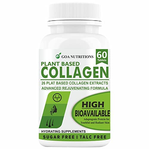 GOA NUTRITIONS Collagen Supplements For Women With Vitamin C, Vitamin E, Glutathione, Hyaluronic Acid, Biotin, Alpha lipoic Acid, Green Tea, Spirulina For Skin, Hair and Nails - 30 Tablets Trial Pack