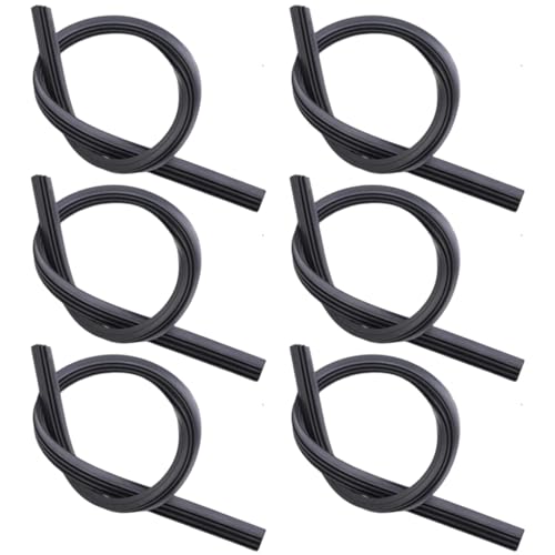 Juego de 6 limpiaparabrisas de goma, repuesto para limpiaparabrisas de coche, goma universal compatible con todos los limpiaparabrisas (700 mm)