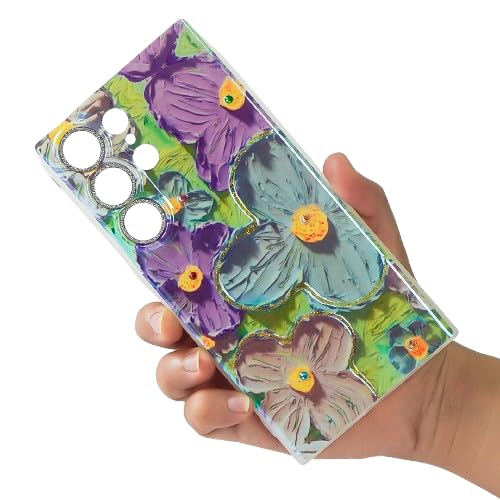 PEEPERLY Back Cover Case for Samsung Galaxy S24 Ultra Scratch Resistant Anti-Slip TPU Shockproof Protective Durable Reflective Glittery Bloom Case (B0D8T4DJ4C) Amazon Price History, Amazon Price Tracker