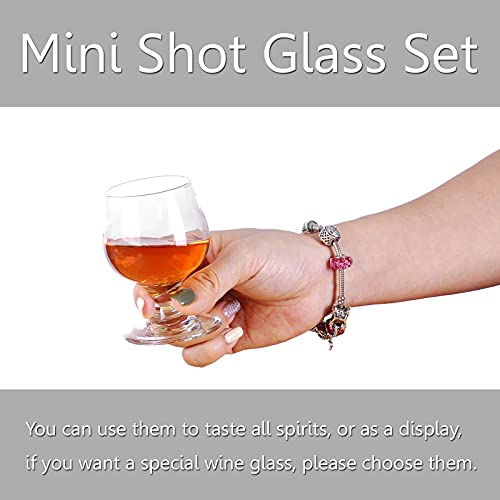 Valeways Shot Glasses, 3.5Oz Shot Glass Set Of 6/Clear Shot Glasses/Cute Shot Glasses/Perfect For Tasting Brandy/Glass Snifters #TOP2