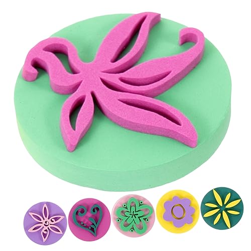 ERINGOGO 6Pcs Sponge Stampers for Painting Fun Early Learning Art Supplies Easy to Clean Drawing Sponges for Creative Activities