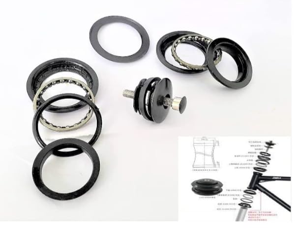Hoggy Aluminum Alloy Bicycle External Bearing Heavy Duty Headset Cup (Black) (B0CVJ3L8JF) Amazon Price History, Amazon Price Tracker