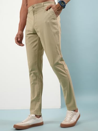 Image of Highlander Men's Slim Fit Formal Trousers | Ankle Length |Smart Trousers for Men | Chino Trousers for Men|Elegant Design | Comfortable Fabric for Daily Work & Formal Occasions