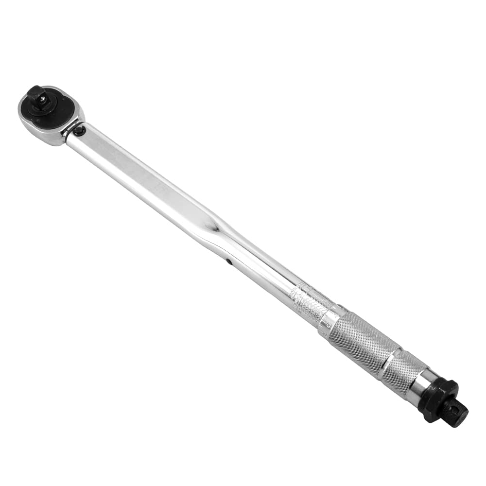 Juego de Llave Dinamométrica de 1/2 ", 28-210Nm, Kit Llave Reparación Automóviles Confiable, Fácil Sostener para Apretar Neumáticos, Material Acero