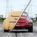 FSGRICH Prius Car Cover Waterproof All Weather Compatible with Toyota Prius 2004-2024, Outdoor Heavy Duty Anti-UV Car Covers Rain Sun Snow Protection with Zipper and Windproof buckle(Camel with Brown)