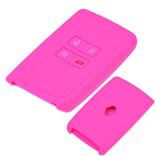 Key Soft Case Cover protettiva Car Key Pink per Renault Megane Kadjar Clio Captur