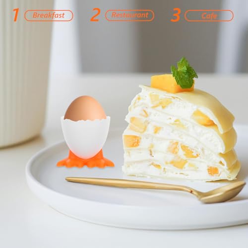 Soporte huevos con diseño de pollo de plástico para decoración de mesas 6